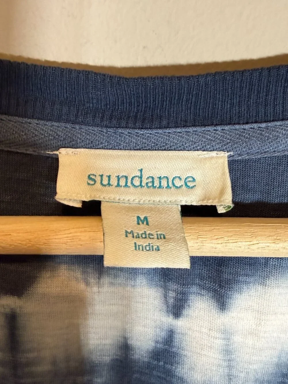 Sundance Elara Tie Dye Faux Wrap Mini Dress Women's Medium Blue Relaxed Fit
